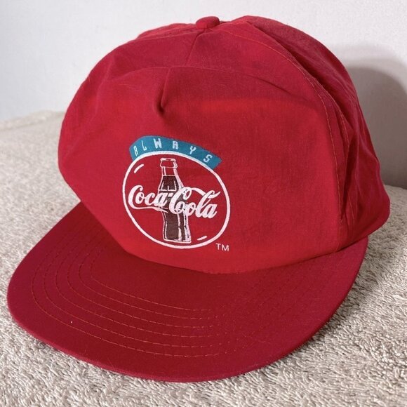 Vintage 90s Coca Cola Red Snap Back Trucker Style Hat - Picture 13 of 13